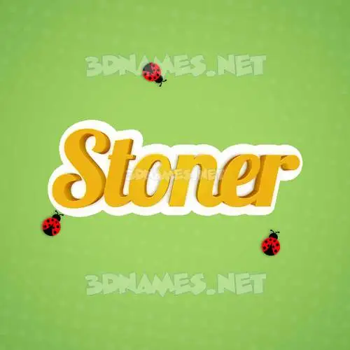 stoner in Ladybugs style - 3D name wallpaper