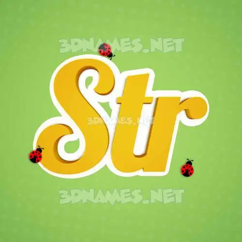 str in Ladybugs style - 3D name wallpaper str in Ladybugs style - 3D name wallpaper