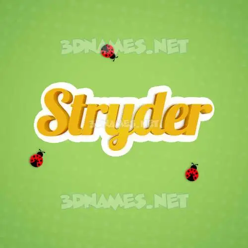 stryder in Ladybugs style - 3D name wallpaper stryder in Ladybugs style - 3D name wallpaper
