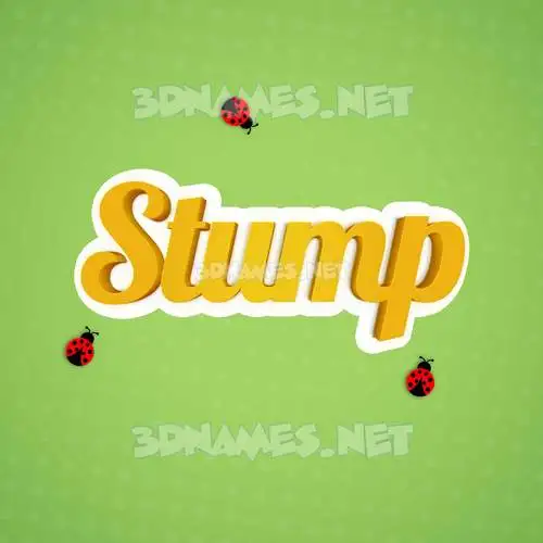 stump in Ladybugs style - 3D name wallpaper