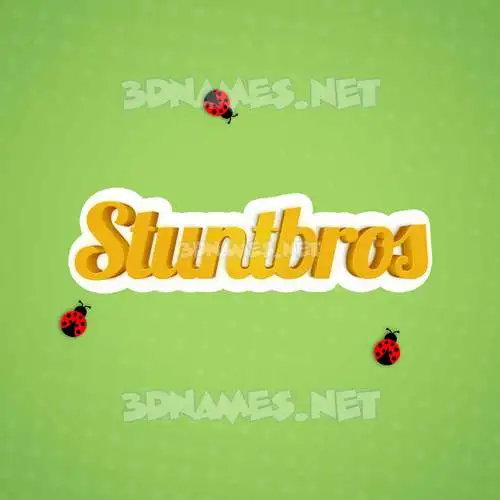 stuntbros in Ladybugs style - 3D name wallpaper stuntbros in Ladybugs style - 3D name wallpaper