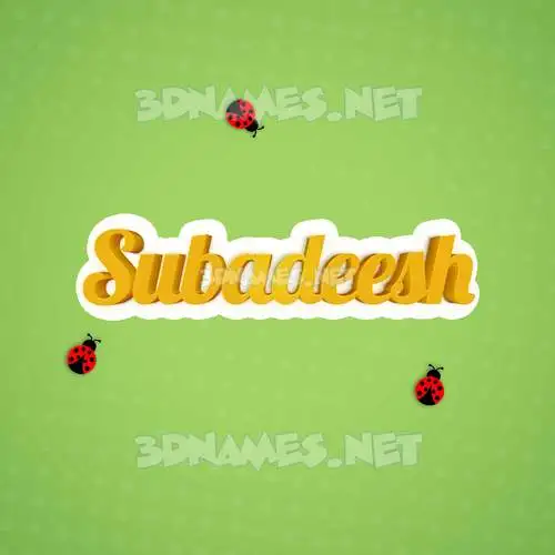 subadeesh in Ladybugs style - 3D name wallpaper subadeesh in Ladybugs style - 3D name wallpaper