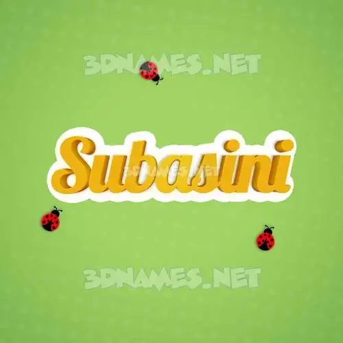 subasini in Ladybugs style - 3D name wallpaper