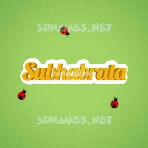 subhabrata in Ladybugs style - 3D name wallpaper