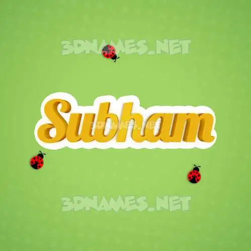 subham in Ladybugs style - 3D name wallpaper