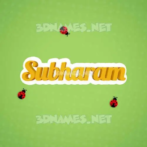 subharam in Ladybugs style - 3D name wallpaper subharam in Ladybugs style - 3D name wallpaper