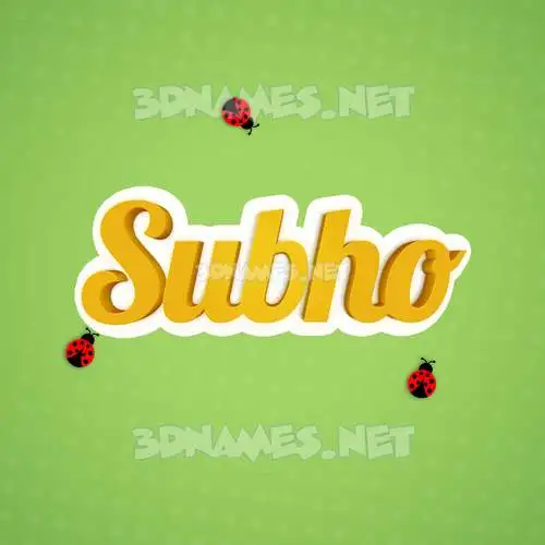 subho in Ladybugs style - 3D name wallpaper subho in Ladybugs style - 3D name wallpaper