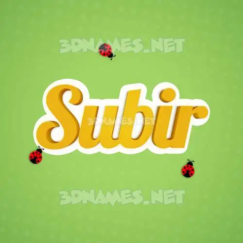 subir in Ladybugs style - 3D name wallpaper