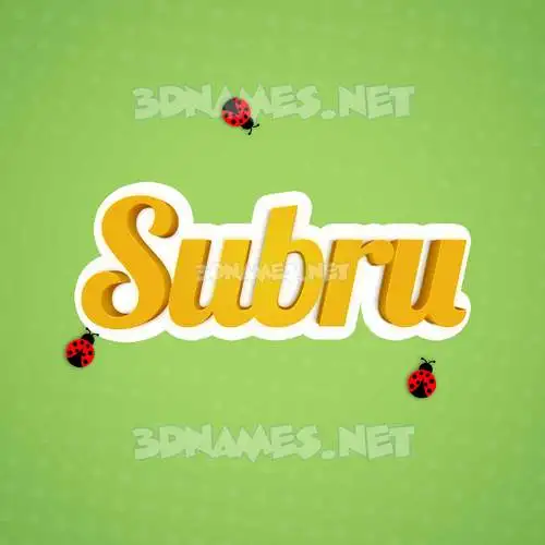 subru in Ladybugs style - 3D name wallpaper subru in Ladybugs style - 3D name wallpaper