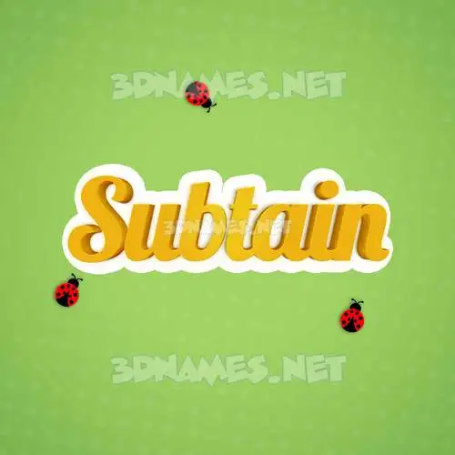 subtain in Ladybugs style - 3D name wallpaper subtain in Ladybugs style - 3D name wallpaper