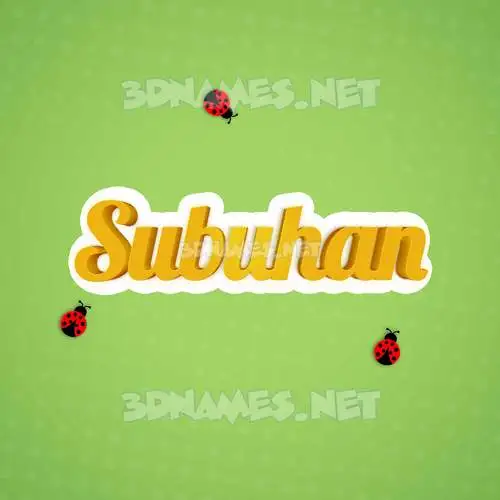 subuhan in Ladybugs style - 3D name wallpaper subuhan in Ladybugs style - 3D name wallpaper