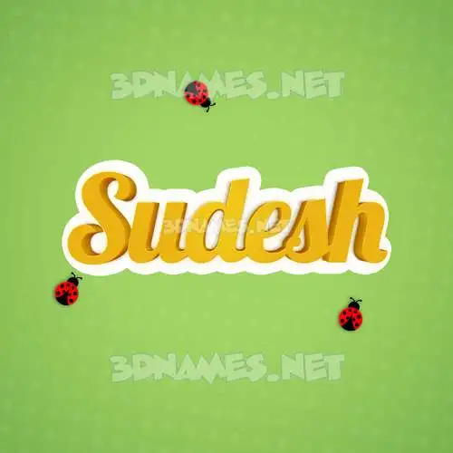 sudesh in Ladybugs style - 3D name wallpaper