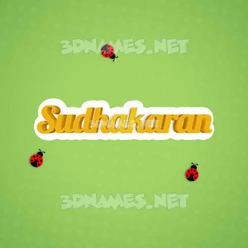 sudhakaran in Ladybugs style - 3D name wallpaper