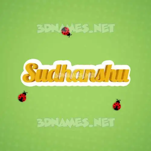 sudhanshu in Ladybugs style - 3D name wallpaper