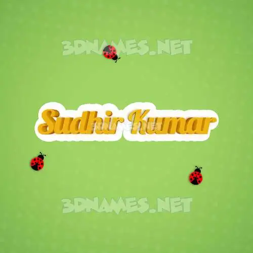 sudhir kumar in Ladybugs style - 3D name wallpaper