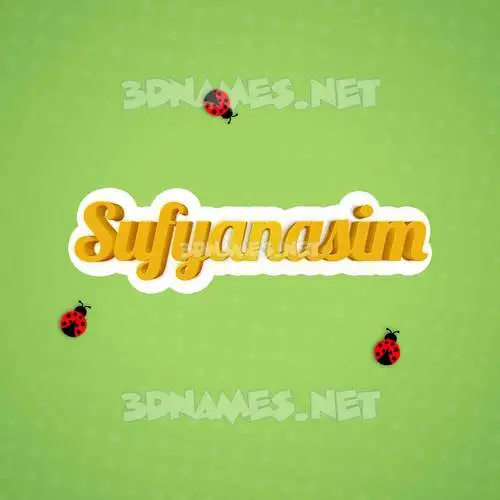 sufyanasim in Ladybugs style - 3D name wallpaper sufyanasim in Ladybugs style - 3D name wallpaper