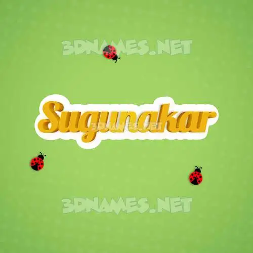 sugunakar in Ladybugs style - 3D name wallpaper