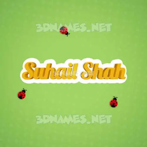 suhail shah in Ladybugs style - 3D name wallpaper suhail shah in Ladybugs style - 3D name wallpaper