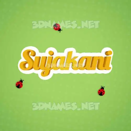 sujakani in Ladybugs style - 3D name wallpaper