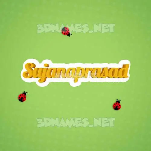 sujanaprasad in Ladybugs style - 3D name wallpaper