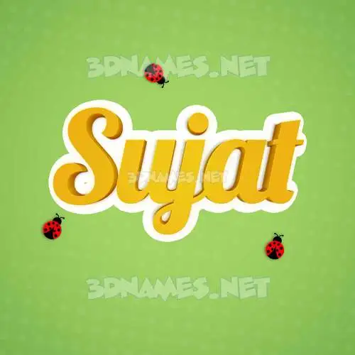 sujat in Ladybugs style - 3D name wallpaper