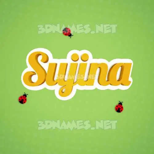 sujina in Ladybugs style - 3D name wallpaper