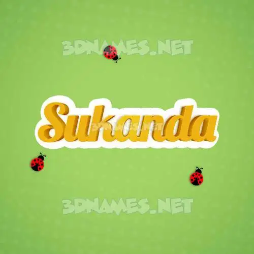 sukanda in Ladybugs style - 3D name wallpaper