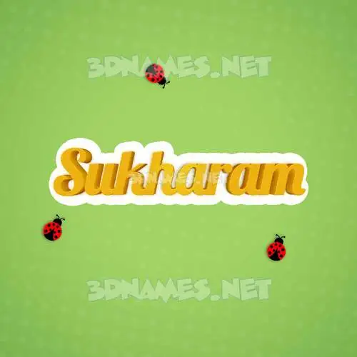 sukharam in Ladybugs style - 3D name wallpaper