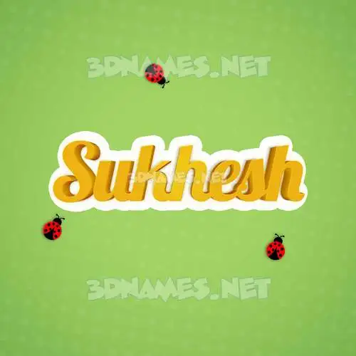 sukhesh in Ladybugs style - 3D name wallpaper