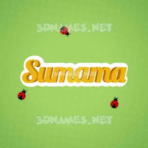 sumama in Ladybugs style - 3D name wallpaper sumama in Ladybugs style - 3D name wallpaper