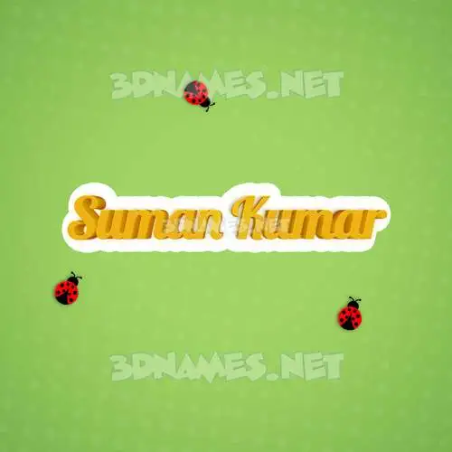 suman kumar in Ladybugs style - 3D name wallpaper