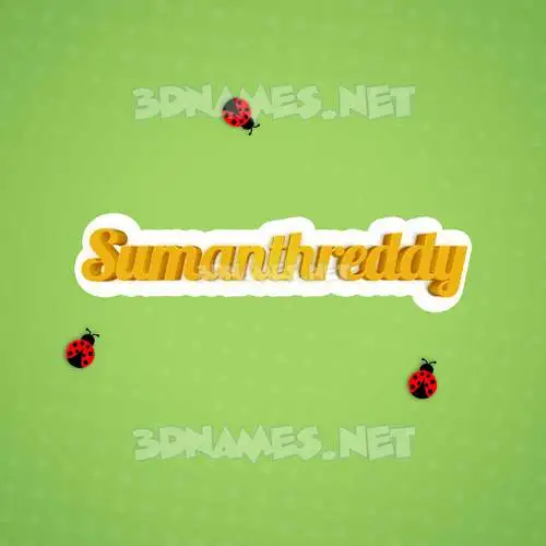 sumanthreddy in Ladybugs style - 3D name wallpaper