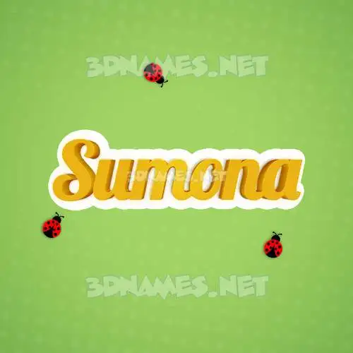 sumona in Ladybugs style - 3D name wallpaper sumona in Ladybugs style - 3D name wallpaper