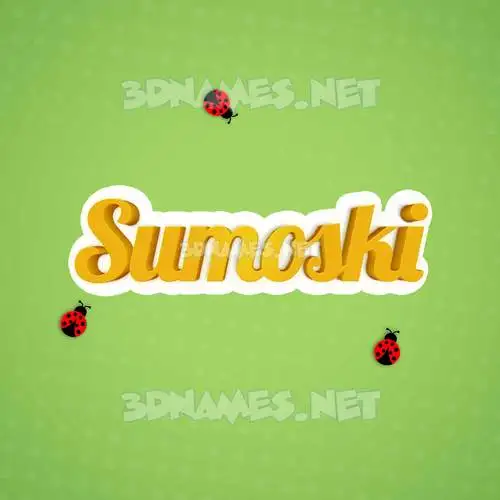 sumoski in Ladybugs style - 3D name wallpaper sumoski in Ladybugs style - 3D name wallpaper