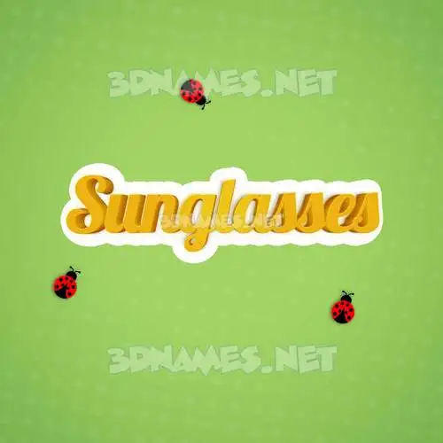 sunglasses in Ladybugs style - 3D name wallpaper sunglasses in Ladybugs style - 3D name wallpaper