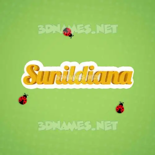 sunildiana in Ladybugs style - 3D name wallpaper