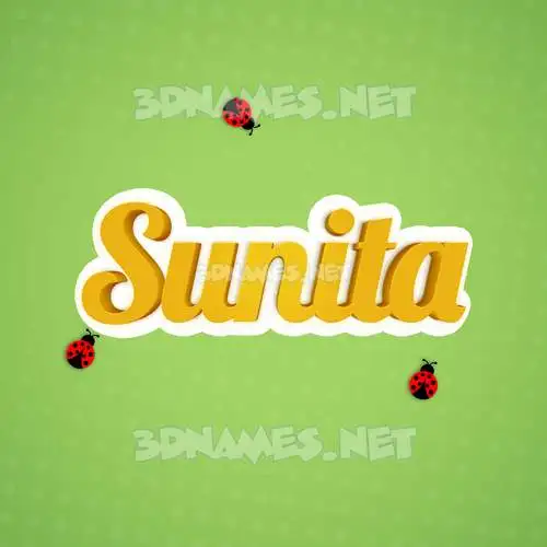 sunita in Ladybugs style - 3D name wallpaper