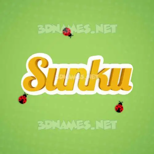 sunku in Ladybugs style - 3D name wallpaper sunku in Ladybugs style - 3D name wallpaper