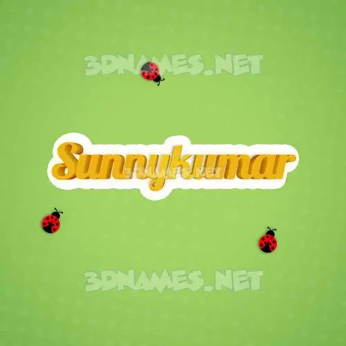 sunnykumar in Ladybugs style - 3D name wallpaper