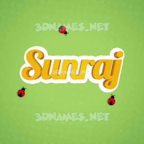 sunraj in Ladybugs style - 3D name wallpaper