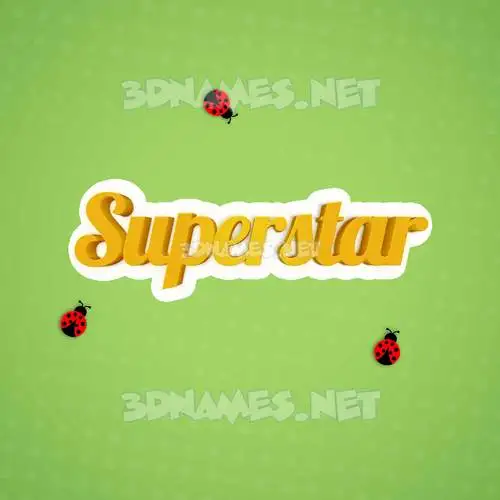 superstar in Ladybugs style - 3D name wallpaper