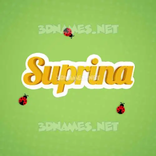 suprina in Ladybugs style - 3D name wallpaper