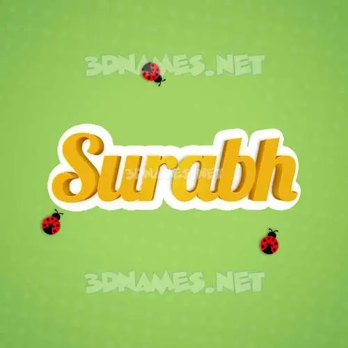 surabh in Ladybugs style - 3D name wallpaper