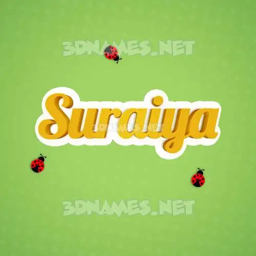 suraiya in Ladybugs style - 3D name wallpaper