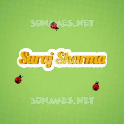 suraj sharma in Ladybugs style - 3D name wallpaper suraj sharma in Ladybugs style - 3D name wallpaper