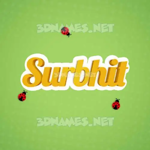 surbhit in Ladybugs style - 3D name wallpaper