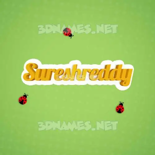 sureshreddy in Ladybugs style - 3D name wallpaper