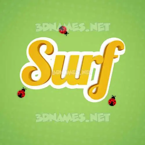 surf in Ladybugs style - 3D name wallpaper surf in Ladybugs style - 3D name wallpaper