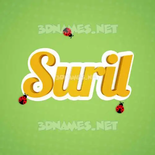 suril in Ladybugs style - 3D name wallpaper