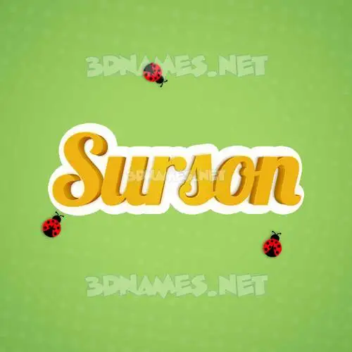surson in Ladybugs style - 3D name wallpaper surson in Ladybugs style - 3D name wallpaper
